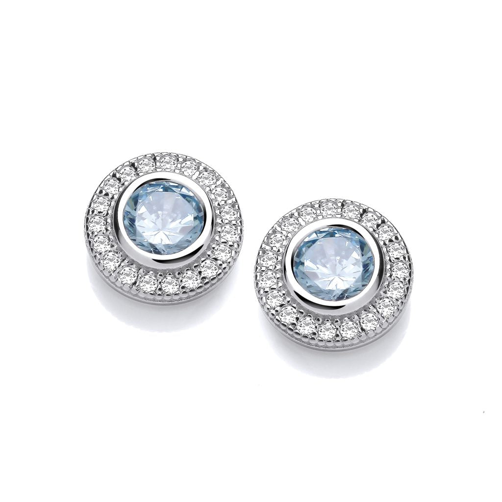 Aquamarine Cubic Zirconia Earrings