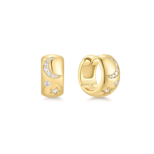 Celestial Chunky Hoops - Silver or Gold