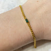 Green Stone Gold Vermeil Bracelet
