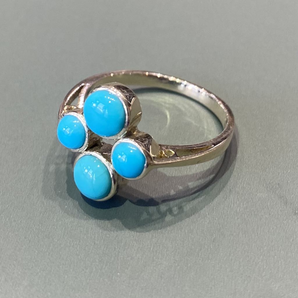 Turquoise Ring Yellow Gold