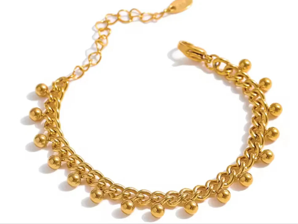 Bead Chain Gold Bracelet