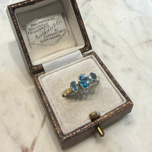 Swiss Blue Topaz Ring