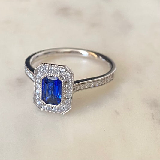 Sapphire and Diamond Ring