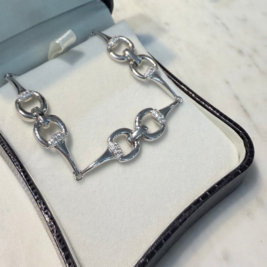 Snaffle Silver Bracelet