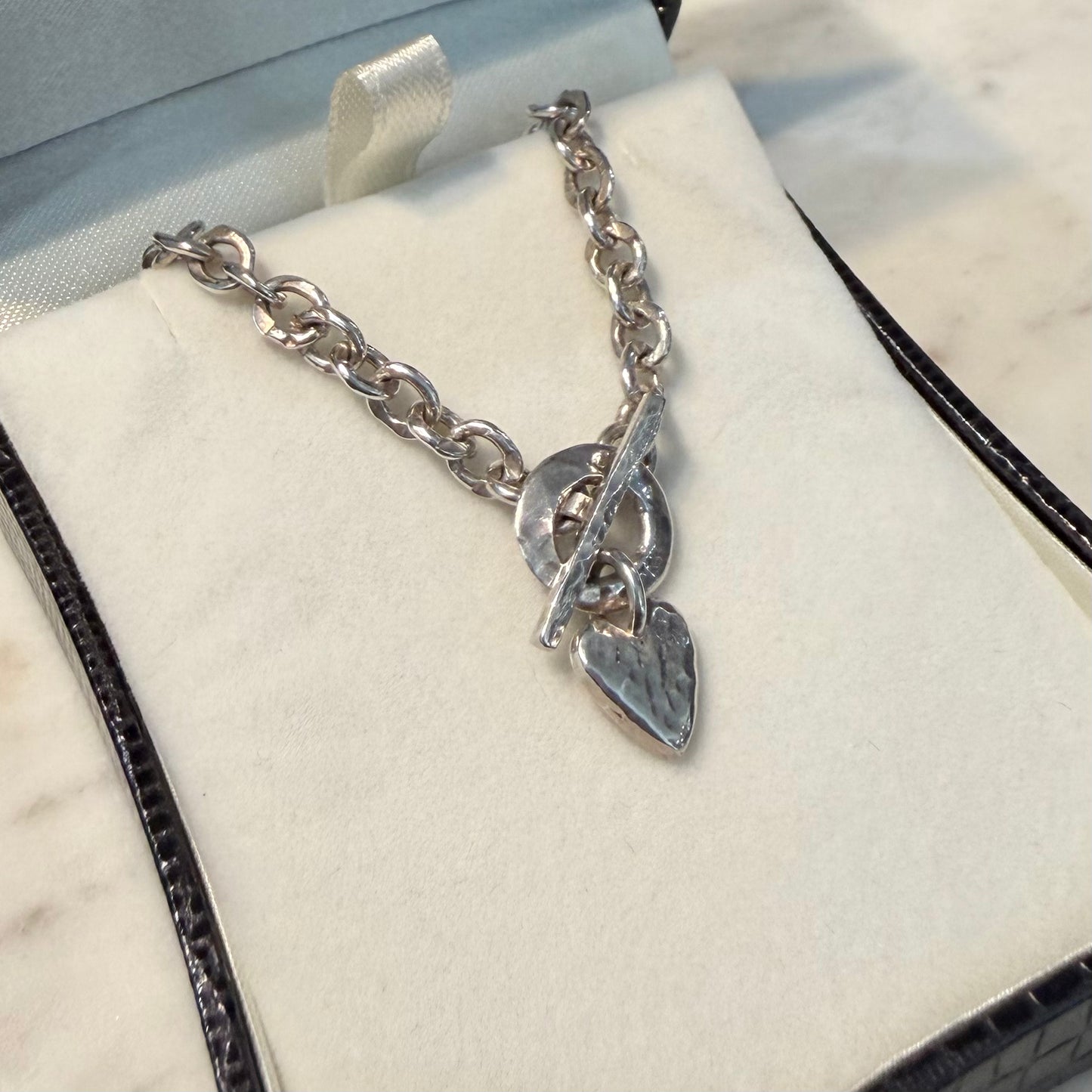 Heart Sterling Silver Bracelet