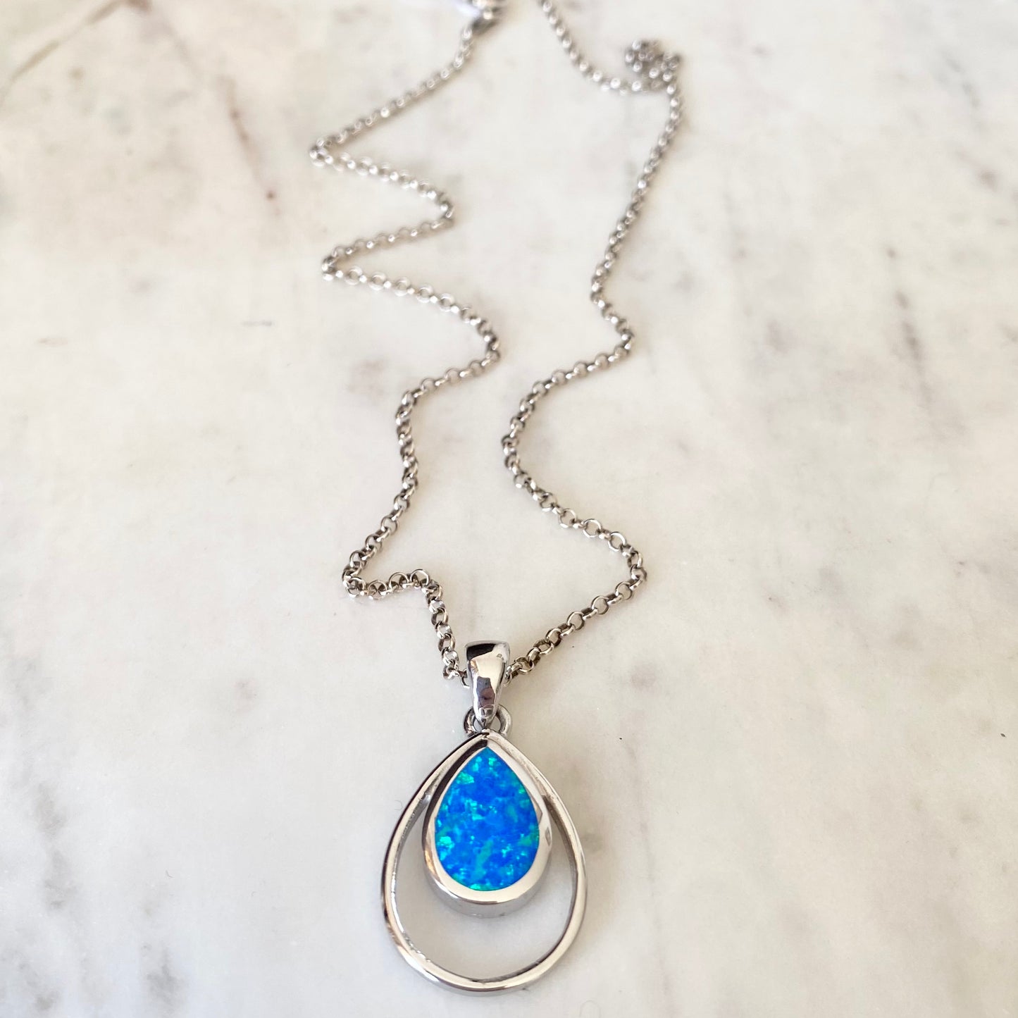 Opal Pendant Necklace
