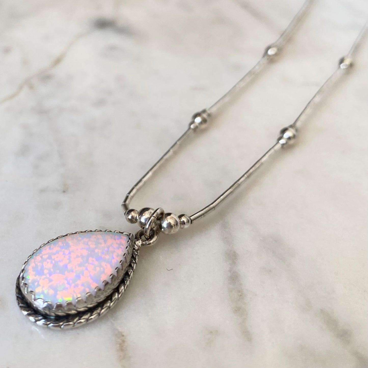 Opal Pendant Necklace