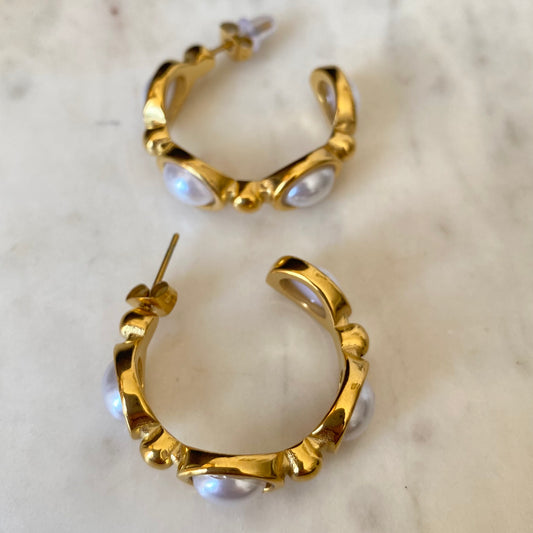 Pearl Hoops