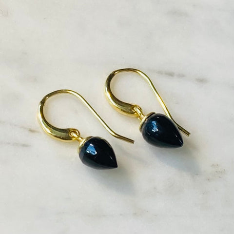 Black Onyx drop earrings