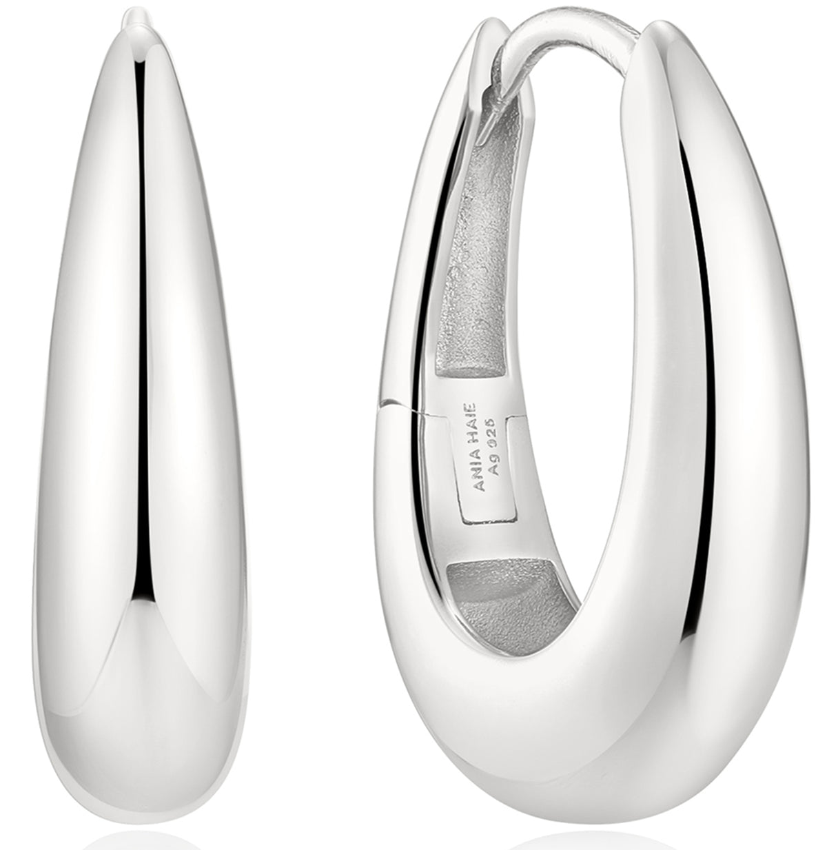 Silver Classic Dome Hoop Earrings