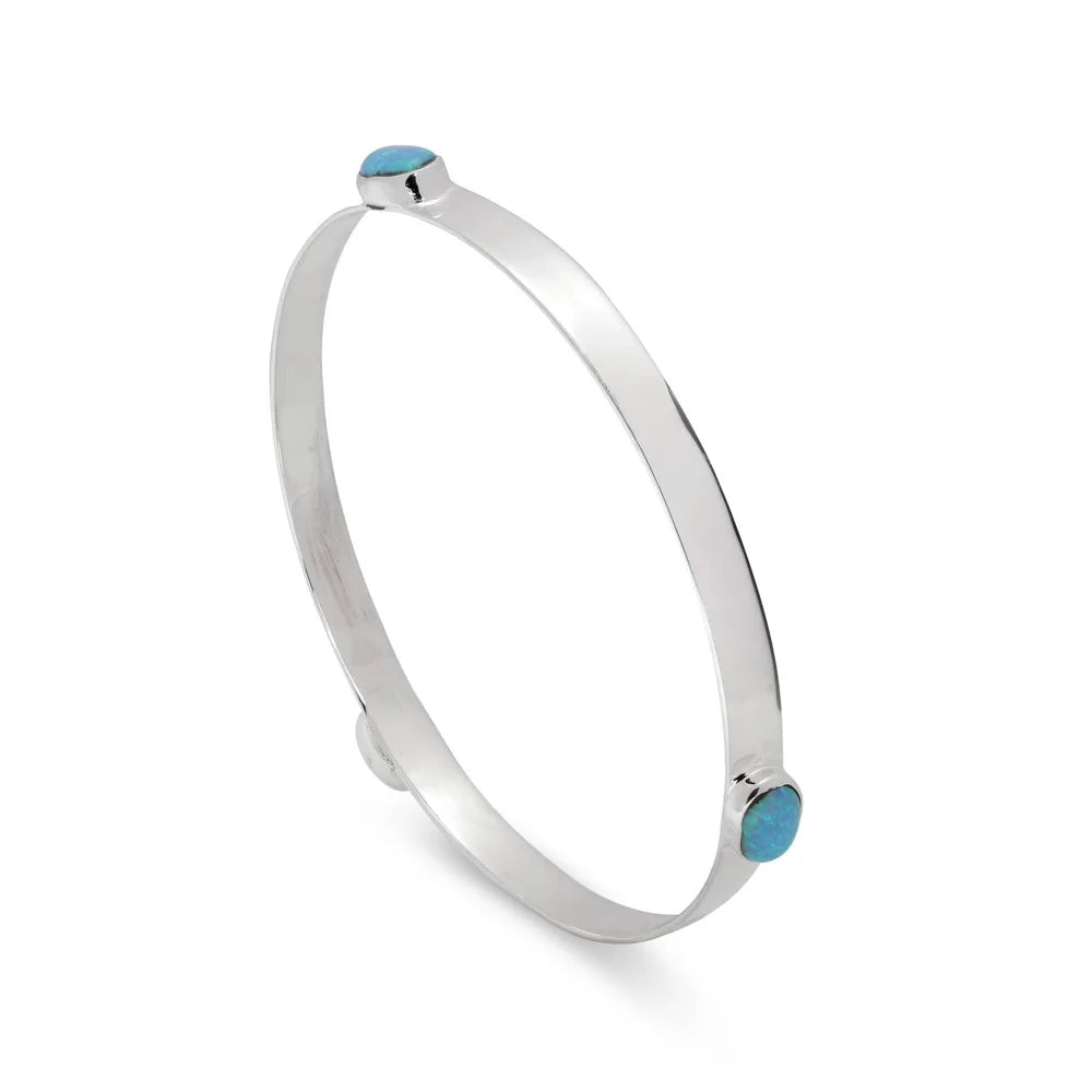 Triople Opal Bangle - Wide