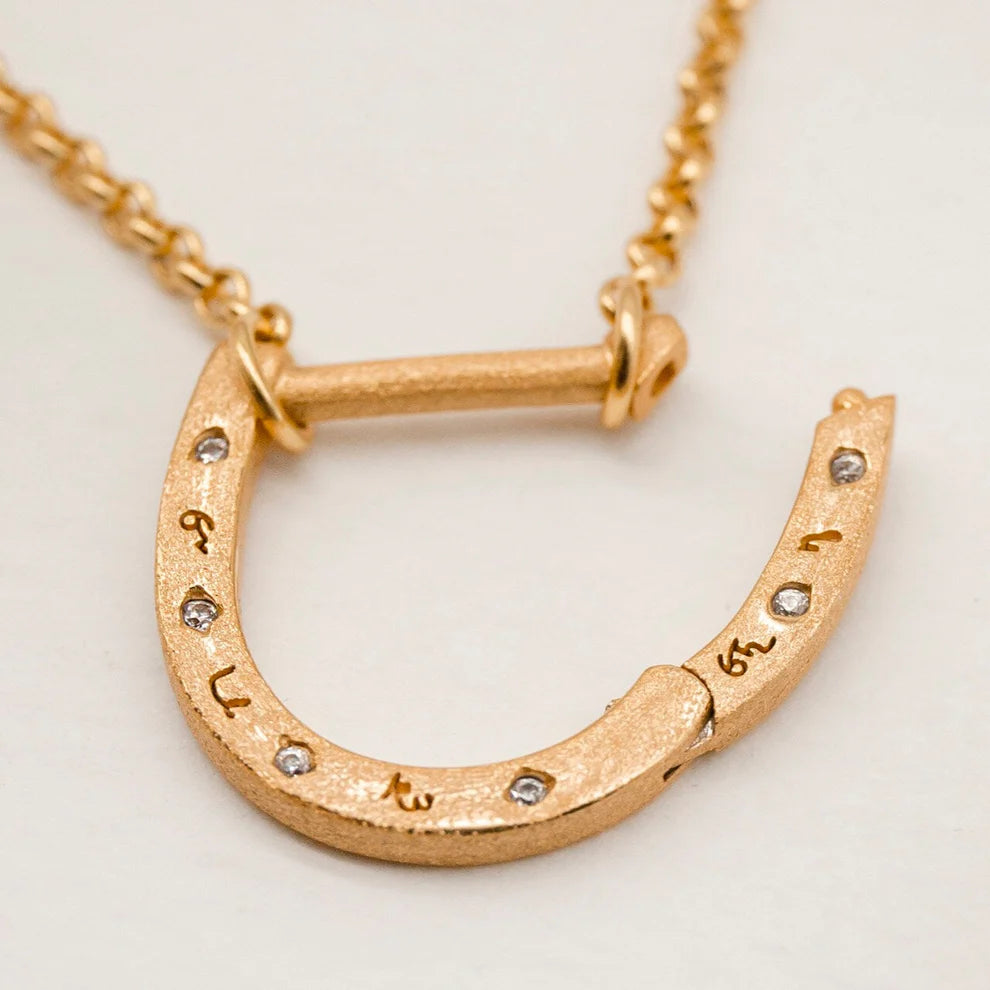 Gold Horseshoe Necklace