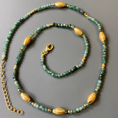Raw Emerald Necklace