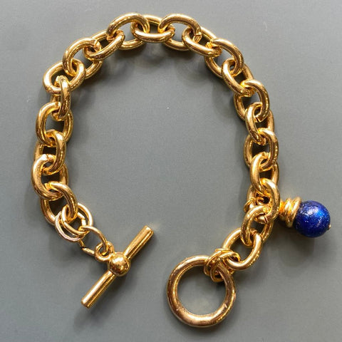 Vintage Link Bracelet with Lapis