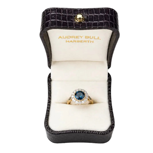 London Blue Topaz and Diamond Ring