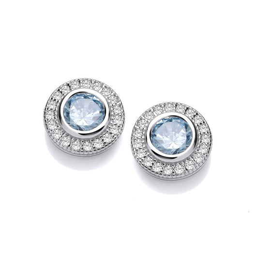 Aquamarine Cubic Zirconia Earrings