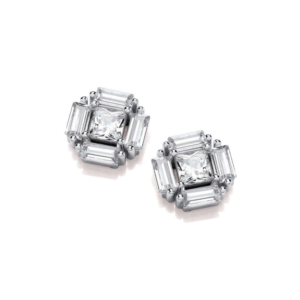 Silver and Cubic Zirconia Earrings
