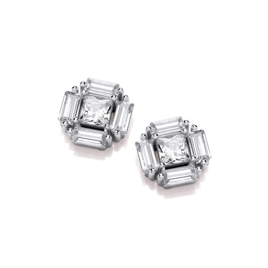 Silver and Cubic Zirconia Earrings