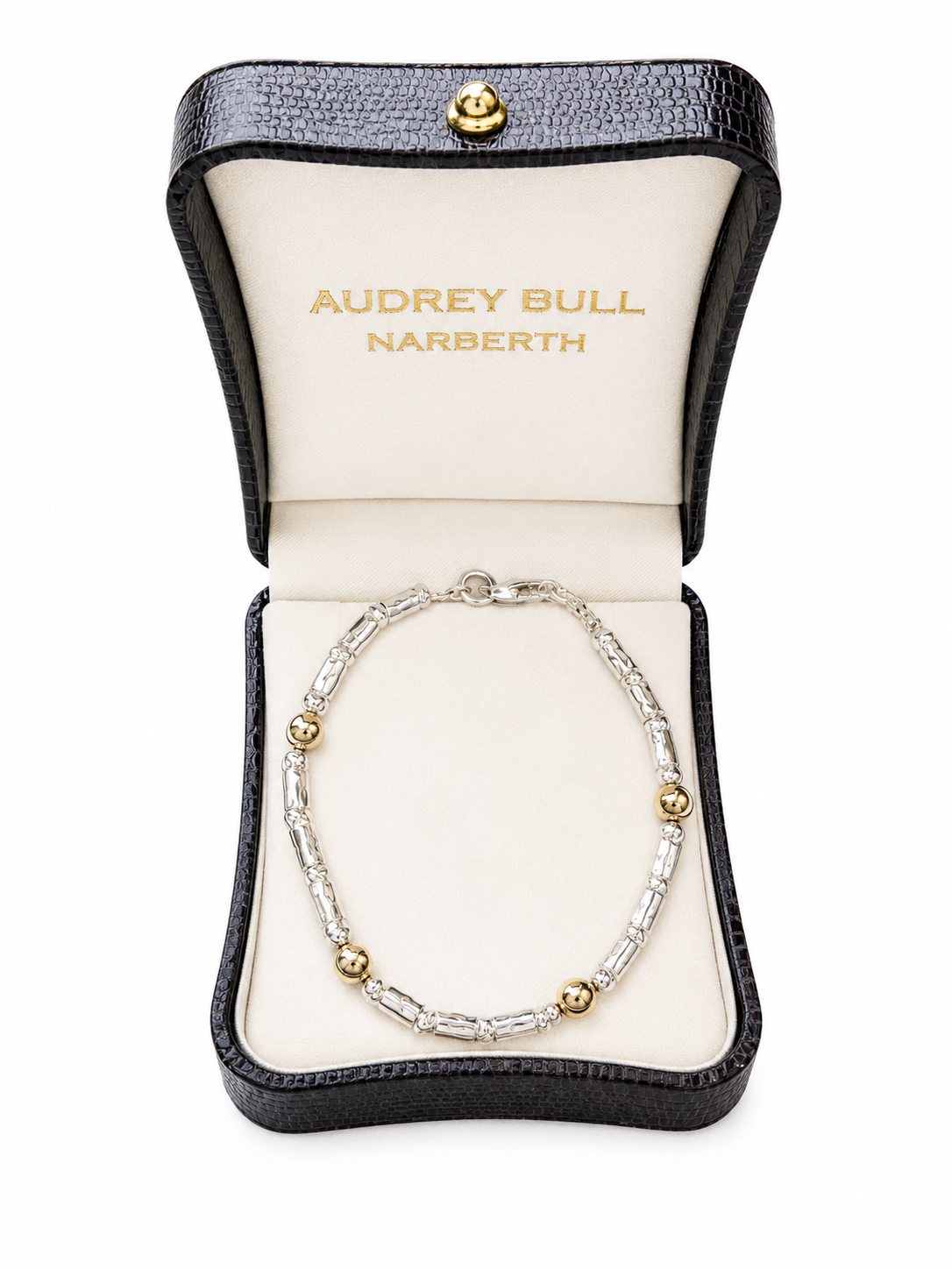 Silver and Gold Beaded Bracelet - Design 4