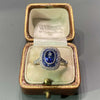 Sapphire and Diamond Target Ring