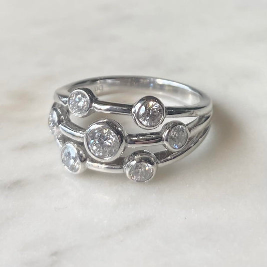 7 Diamond Multi Stone Ring