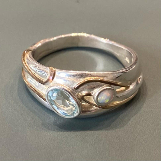Topaz and Opal Ring