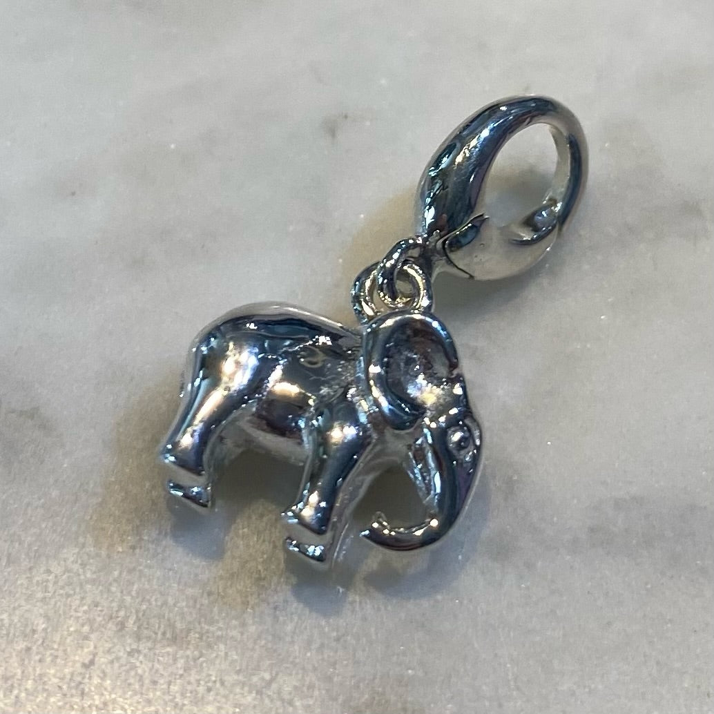 Silver Elephant Charm