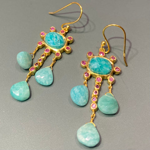Amazonite Drop Earrings