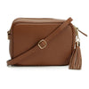 Crossbody Tassel Bag - Tan