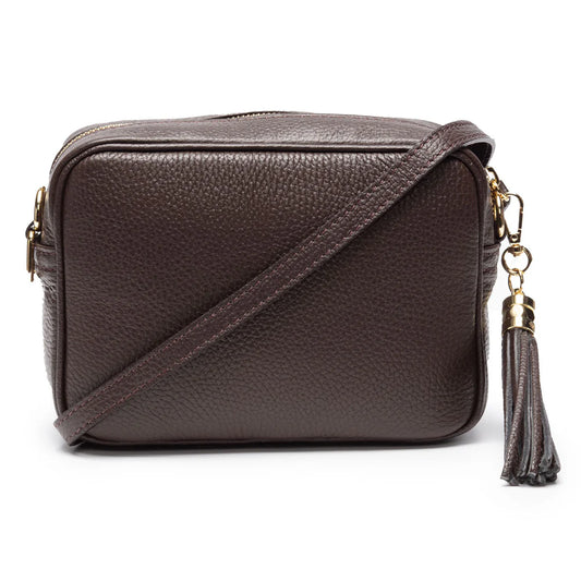 Crossbody Tassel Bag - Chocolate