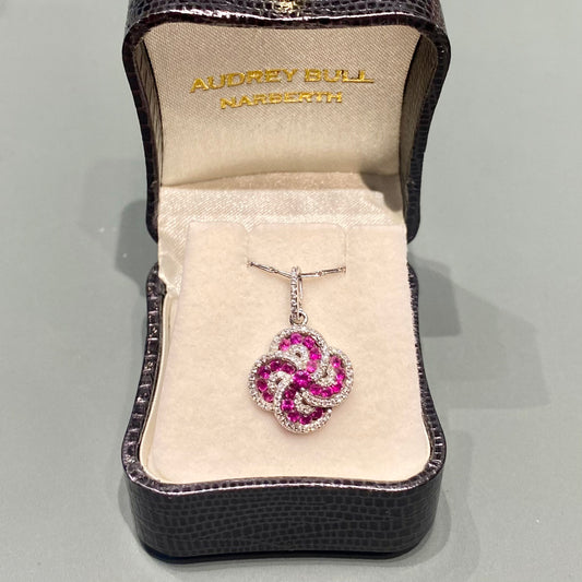 Ruby and Diamond Twist Necklace