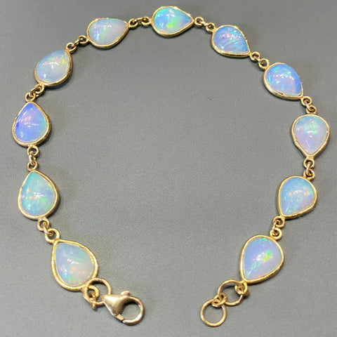 Teardrop Opal Tennis Bracelet