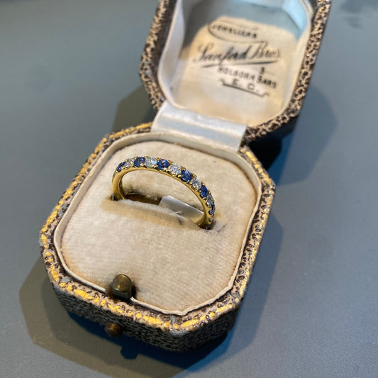 Sapphire and Diamond Eternity Ring