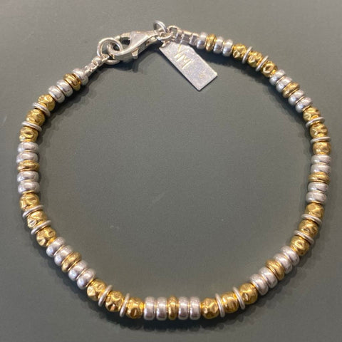 Silver and Gold Ball Bracelet