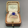 Sapphire and Diamond Three Stone Ring