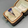 Sapphire and Diamond Three Stone Ring