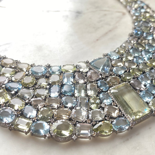 Aquamarine Collar Necklace