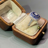 Sapphire and Diamond Target Ring