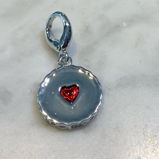 Silver Jammy Dodger Charm
