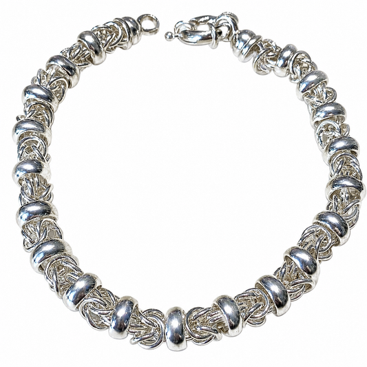 Silver Intwined Link Bracelet