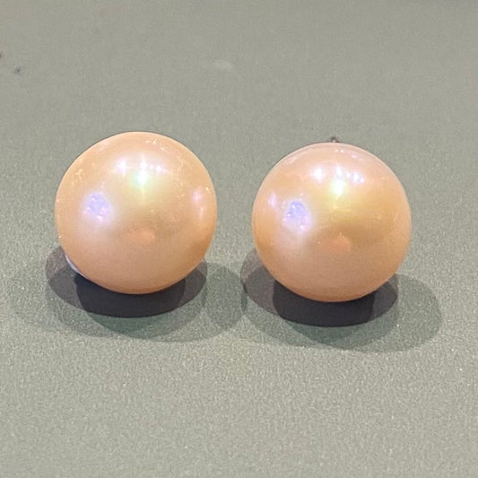 Pink Pearl Studs 8mm