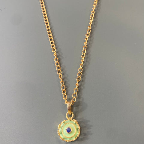 Green Enamel Necklace