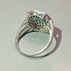 Emerald and Diamond Deco Style Ring