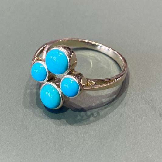 Turquoise Ring Yellow Gold