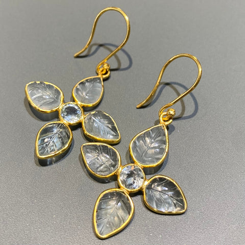 Carved Aquamarine Drops