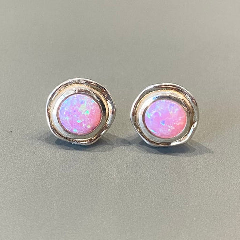 Pink Opal Studs