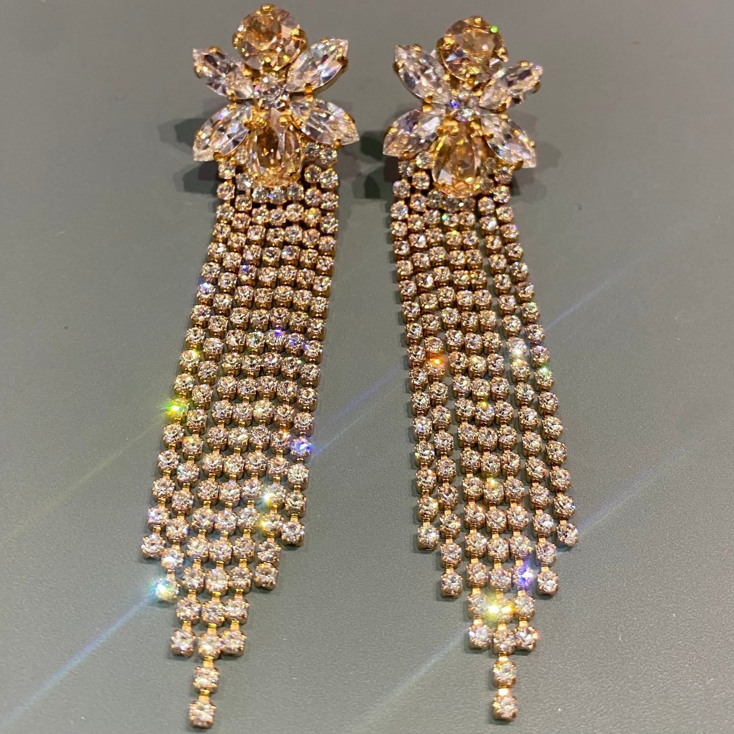 Crystal Tassel Earrings