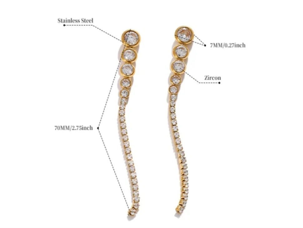 Tennis Style Earrings