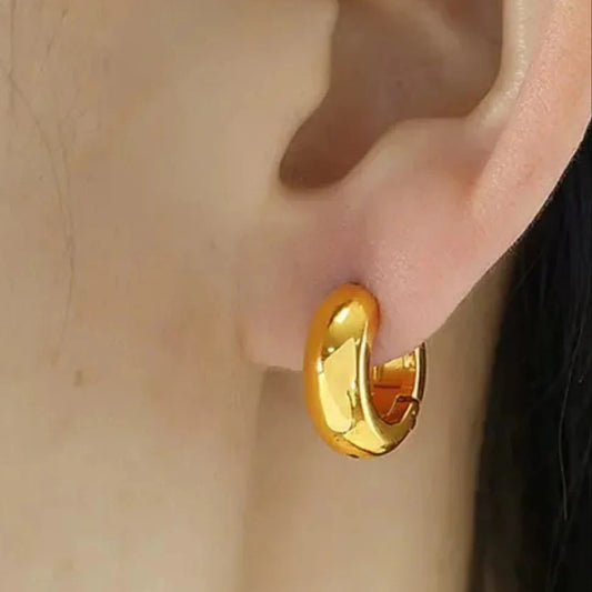 Small Chunky Hoop Earrings