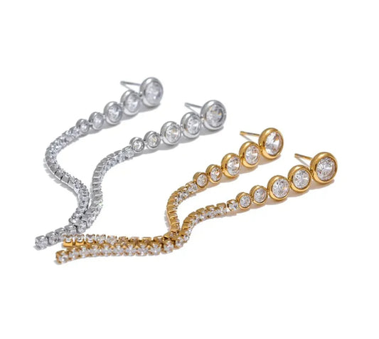 Tennis Style Earrings